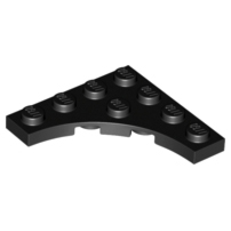 Plaat, Aangepast 4x4 met 3x3 gebogen inkeping Black